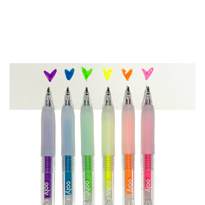 Jelly Gloss Neon Multi-Surface Deco Gel Pens (set of 6)