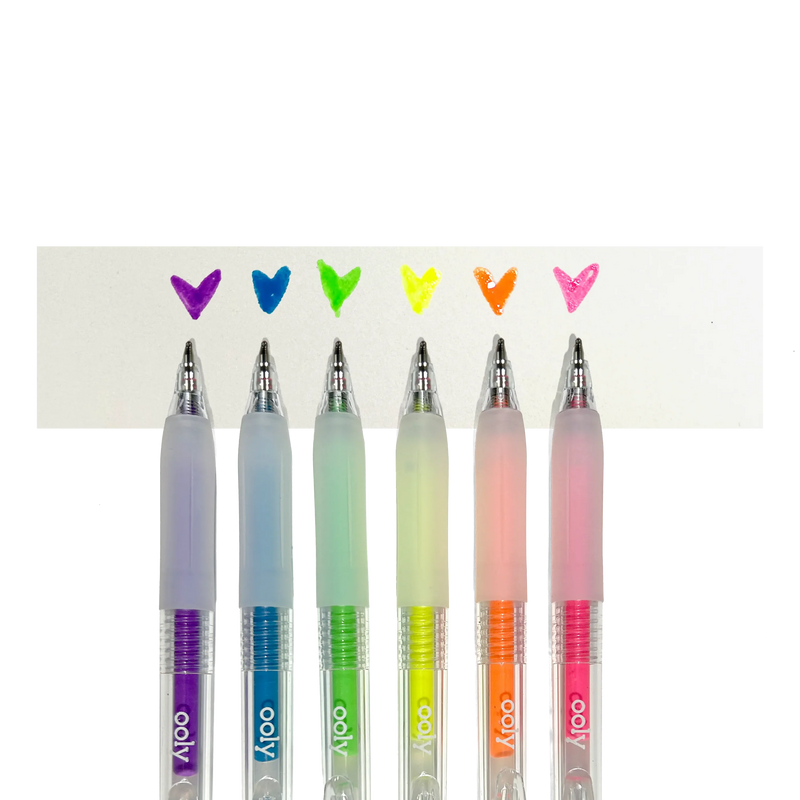 Jelly Gloss Neon Multi-Surface Deco Gel Pens (set of 6)