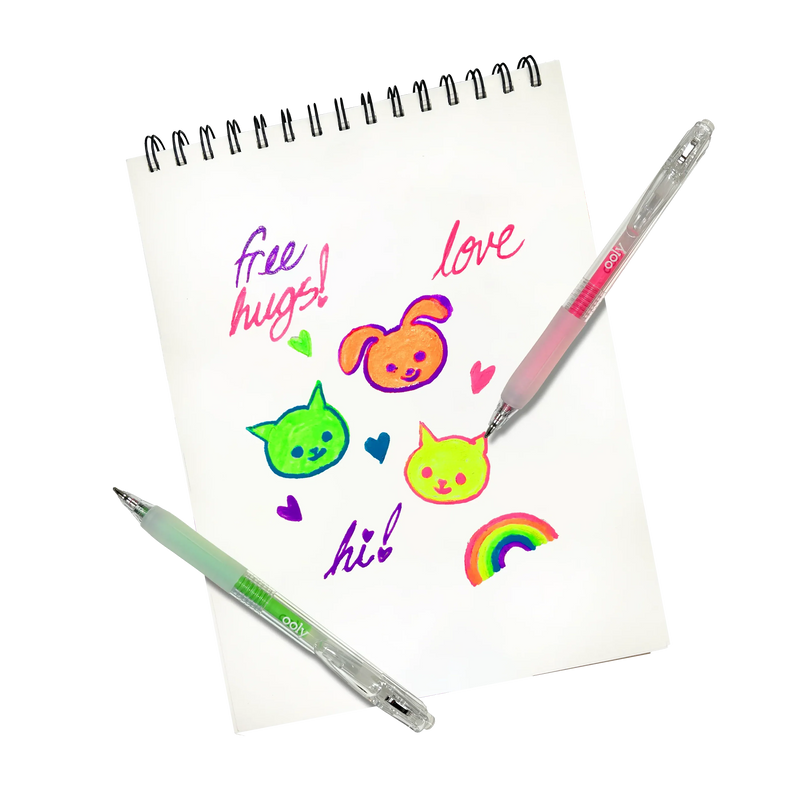 Jelly Gloss Neon Multi-Surface Deco Gel Pens (set of 6)