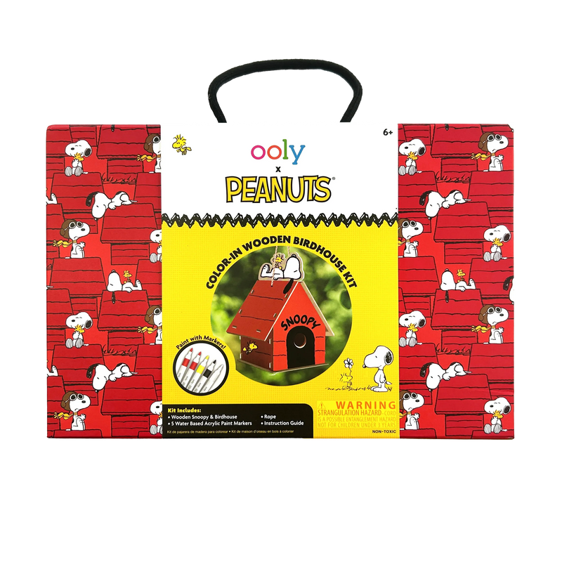 Peanuts:  Color-In’ Wooden Birdhouse Kit