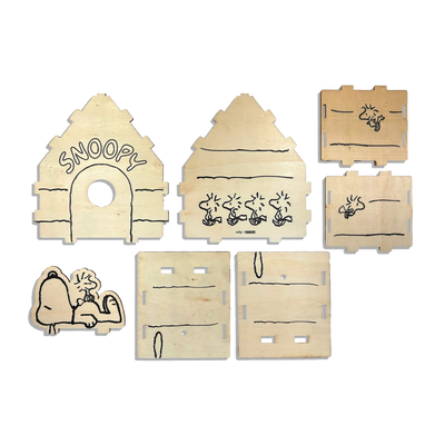 Peanuts:  Color-In’ Wooden Birdhouse Kit