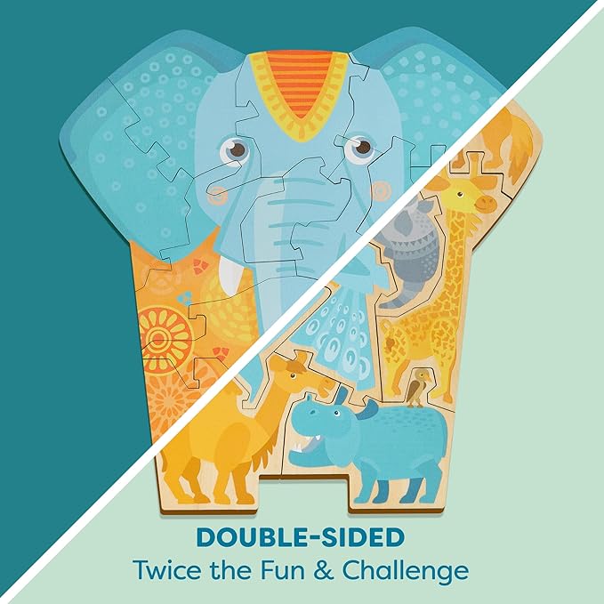 Elephant 2-in-1 Wooden Puzzle