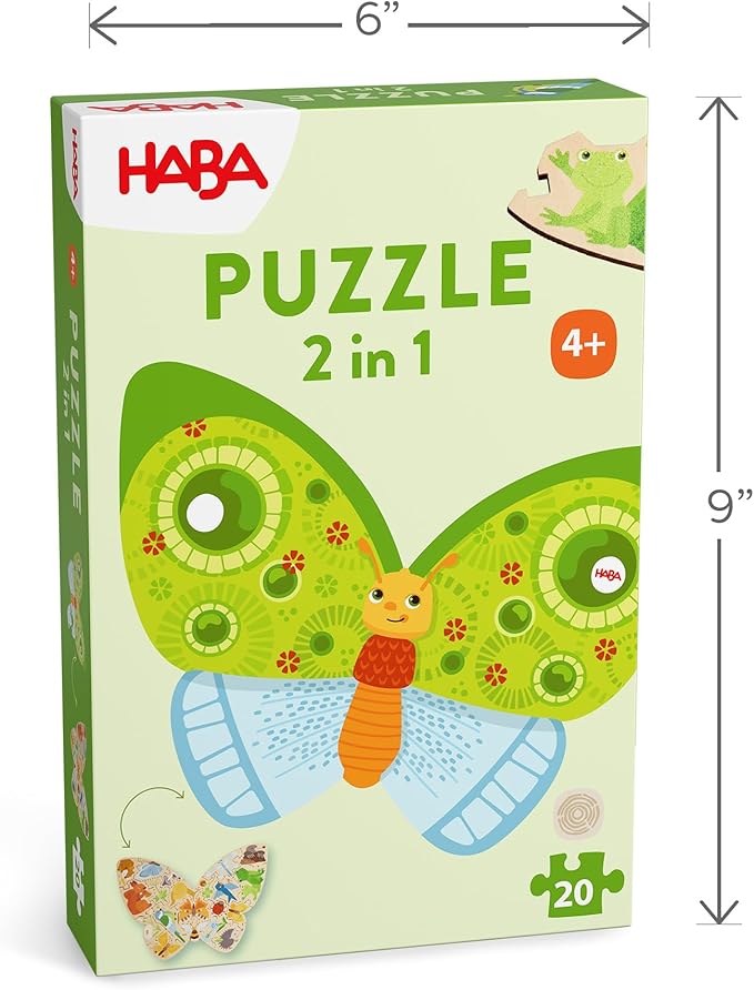 Butterfly 2-in-1 Wooden Puzzle