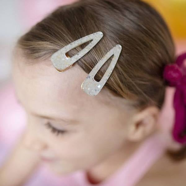 Boutique Gel Sparkle Hairclips 2pc