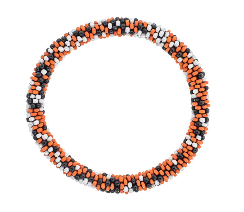 Game Day Roll-On® Bracelet Orange & Black Speckled