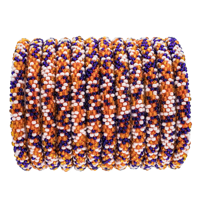 Roll-On® Bracelet Orange and Navy Speckled