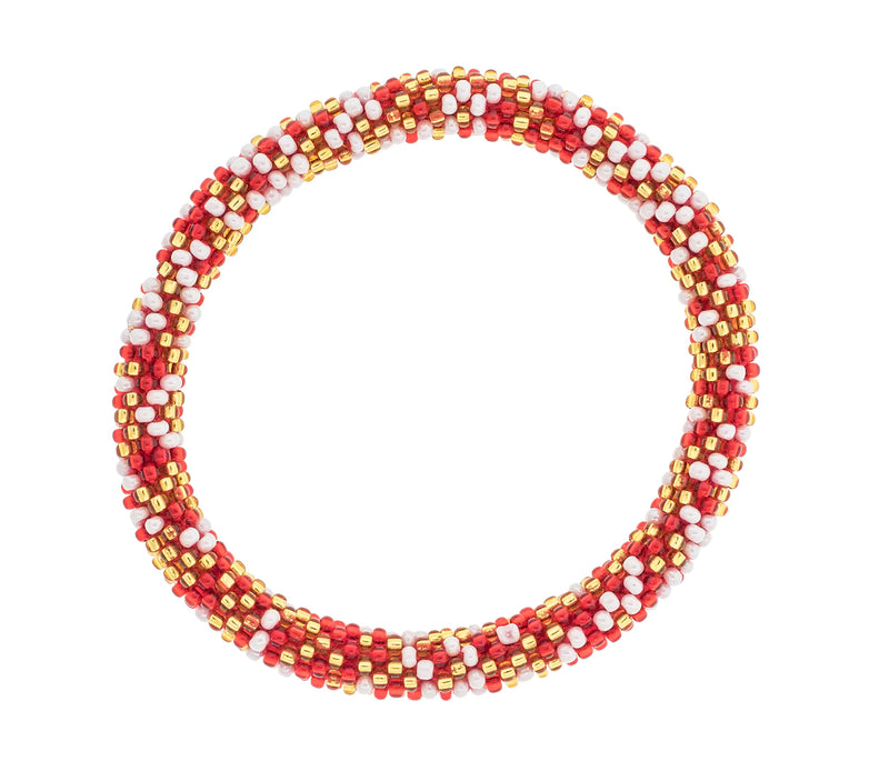 Game Day Roll-On® Bracelet Red & Gold Speckled