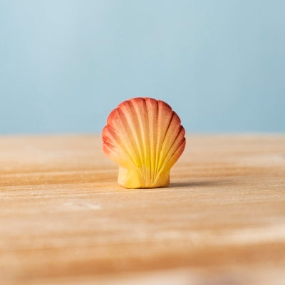 Yellow Seashell with Orange Edges