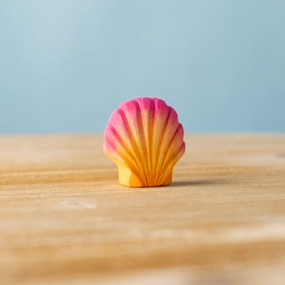 Orange Seashell with Pink Edges