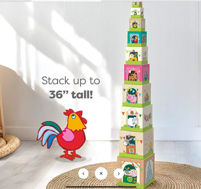 On the Farm Cardboard Stacking & Nesting Cubes