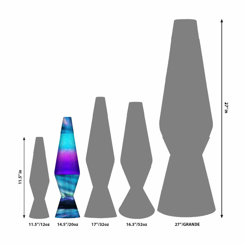14.5” Northern Lights Lava Lamp