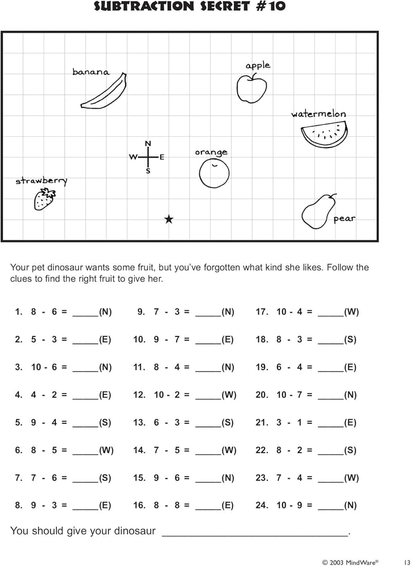 Math Mosaics:  Subtraction
