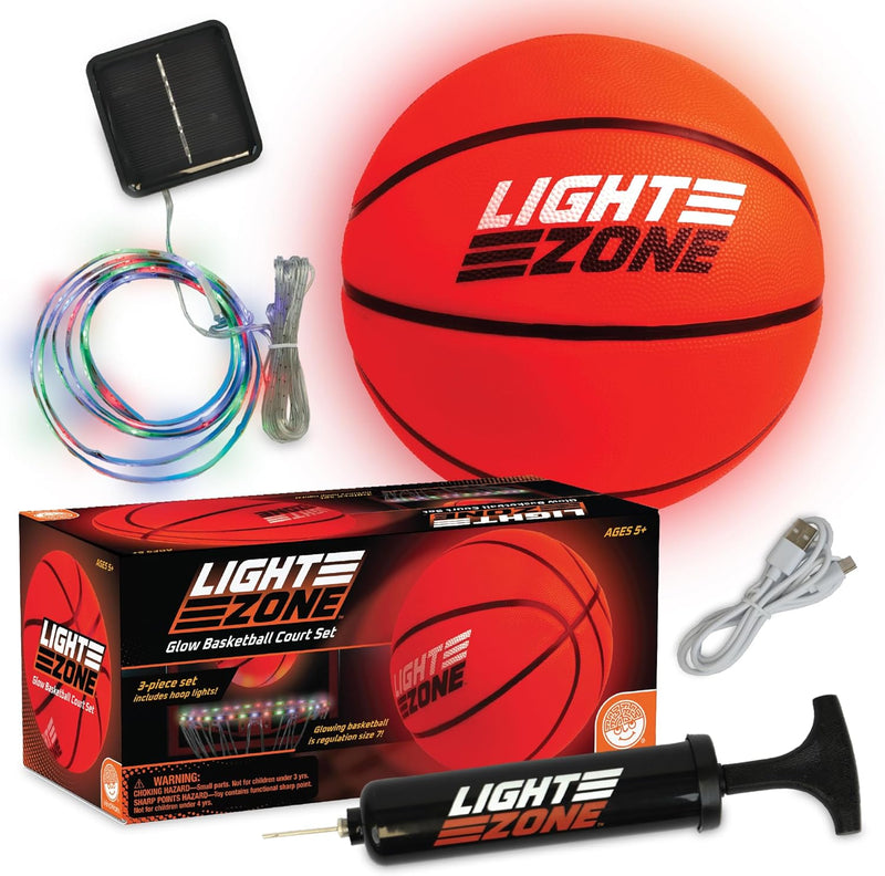 Glow Basketball Court Set with Bonus Hoop Lights