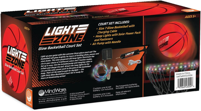 Glow Basketball Court Set with Bonus Hoop Lights