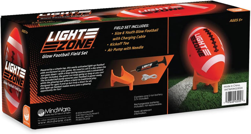 Glow Football Field Set with Bonus Kick-off Tee