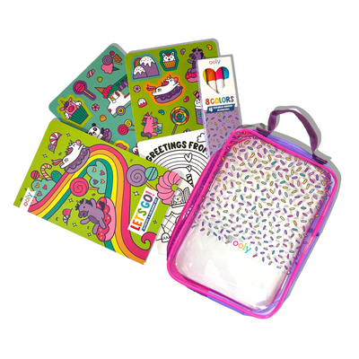 Let's Go! Activity & Coloring Kit - Unicorn Candy Town