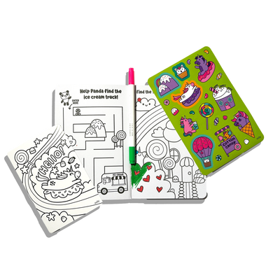 Let's Go! Activity & Coloring Kit - Unicorn Candy Town