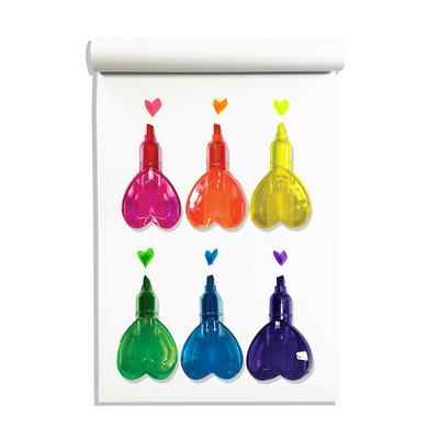 Heart Stacks Stacking Highlighters - 6 Color