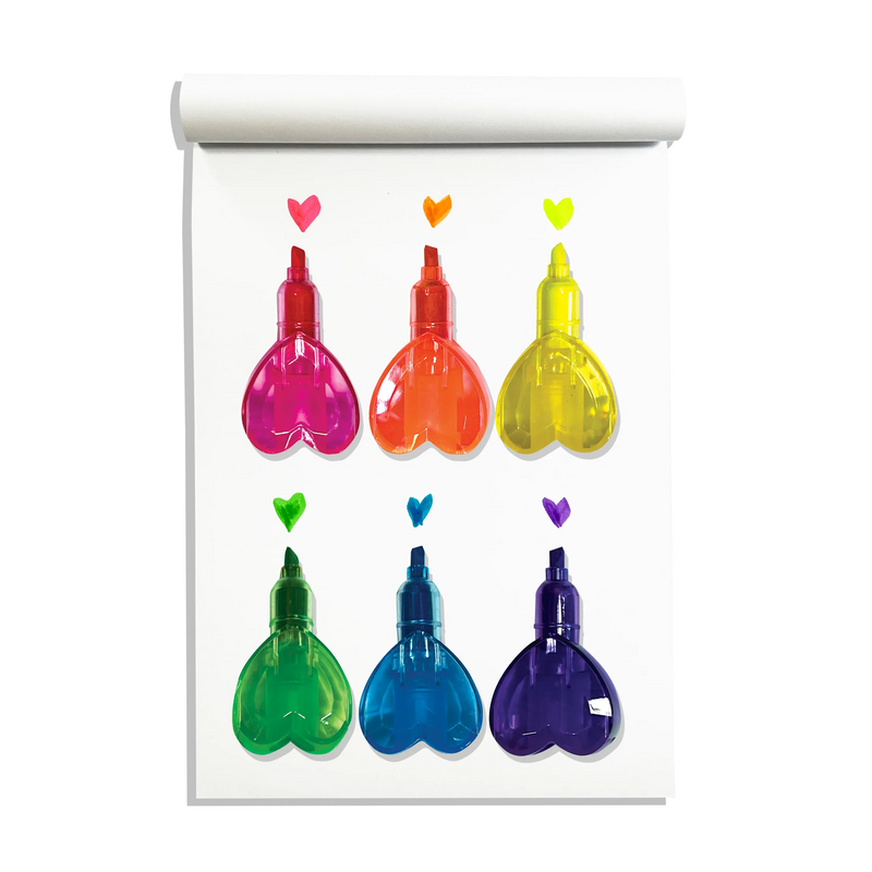 Heart Stacks Stacking Highlighters - 6 Color
