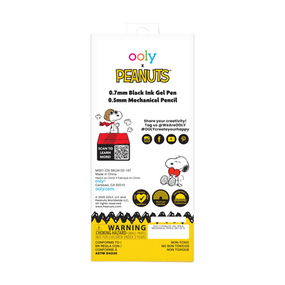 OOLY x Peanuts Gel Pen and Mechanical Pencil - Set of 2