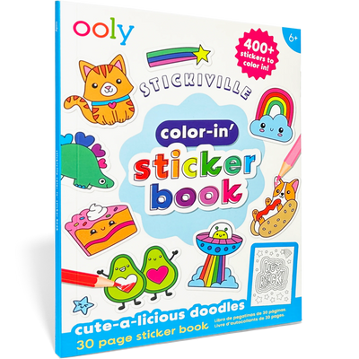Stickiville Color-In' Sticker Book: Cute-A-Licious Doodles