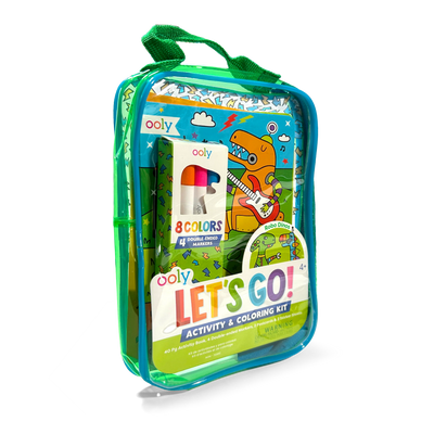 Let's Go! Activity & Coloring Kit - Robo Dinos