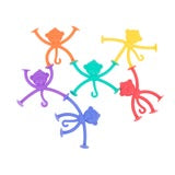 MY FIRST HANGATANGS: 6-PACK OF CURIOUSLY CLEVER PLAYTHINGS MADE FROM FOOD-GRADE SILICONE FOR AGES 1 +