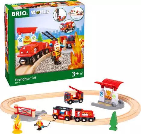 BRIO World Firefighter Train Set