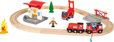 BRIO World Firefighter Train Set