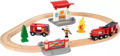 BRIO World Firefighter Train Set