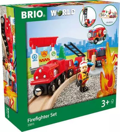 BRIO World Firefighter Train Set