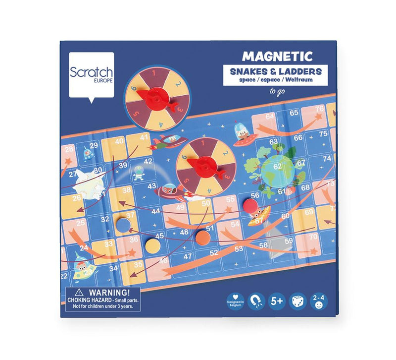 MAGNETIC BOARD GAME TO GO - SNAKES AND LADDERS - SPACE