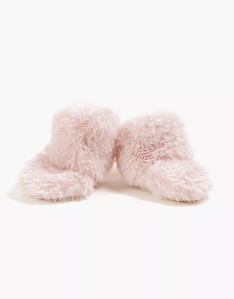 Pink Snow Boots in faux fur
