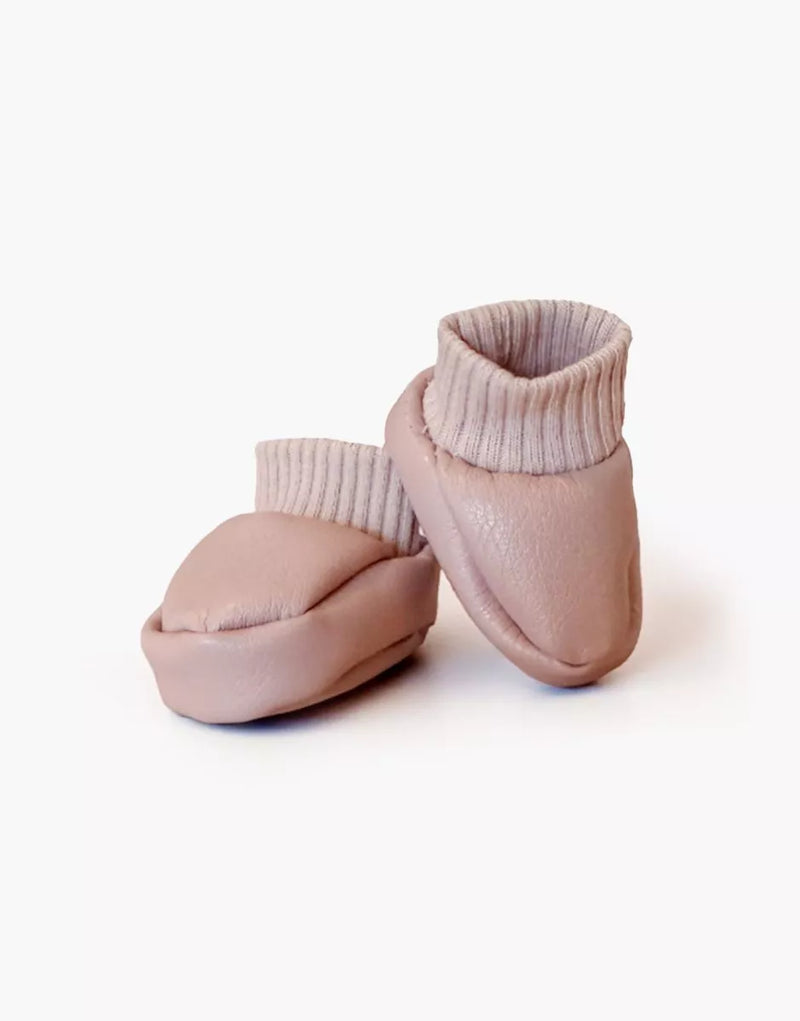 Babies – Pink faux leather slippers