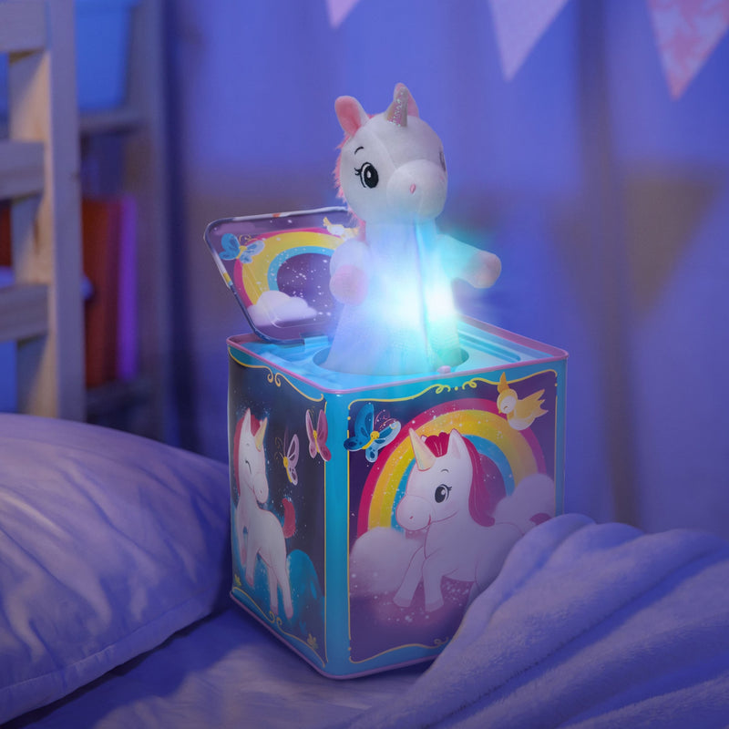 POP & GLOW UNICORN JACK IN THE BOX