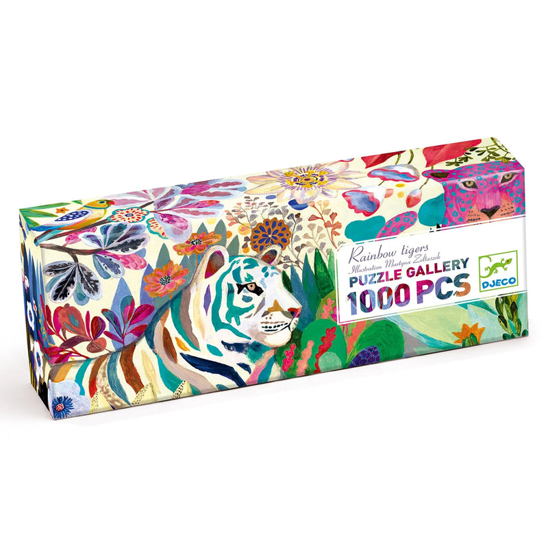 Rainbow Tiger 1000pc Gallery Jigsaw Puzzle + Poster