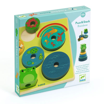 Puzz & Stack Rainbow Wooden Puzzle