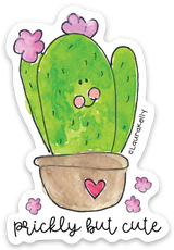 Cactus Sticker “Prickly but cute”