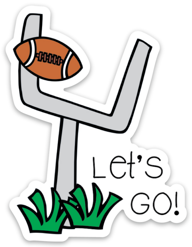 “Let’s Go!”  Football Sticker