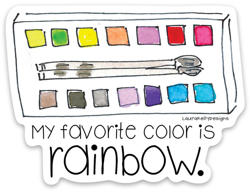 “My favorite color is rainbow”  Sticker