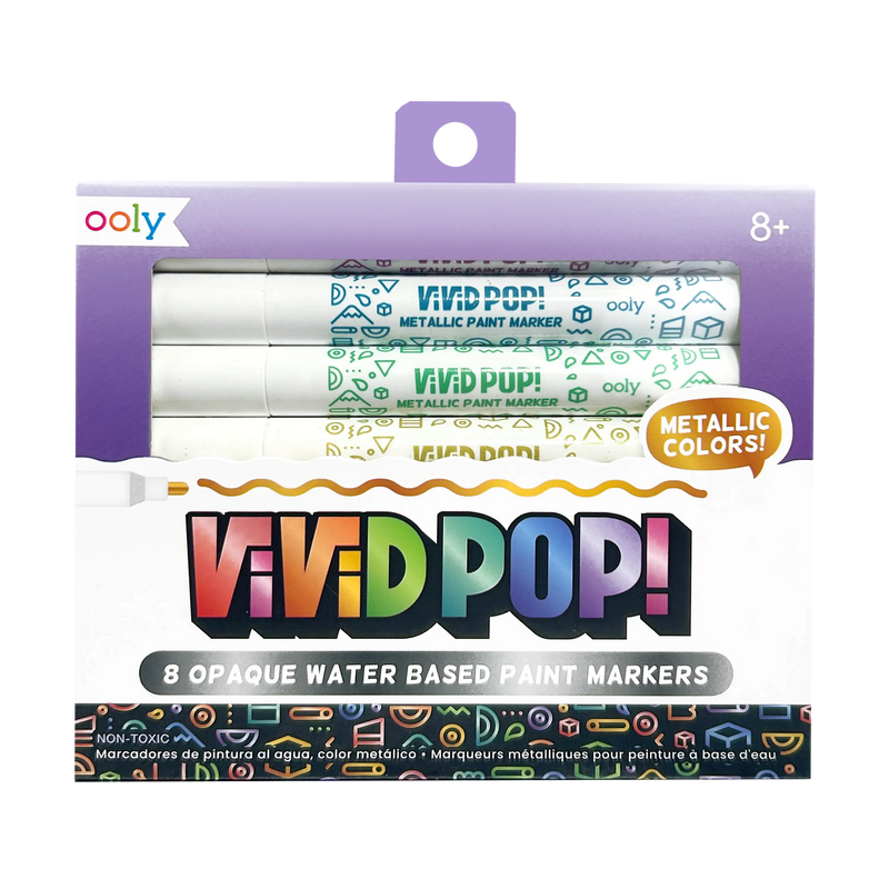 Vivid Pop! Water-Based Paint Marker Metallic Colors