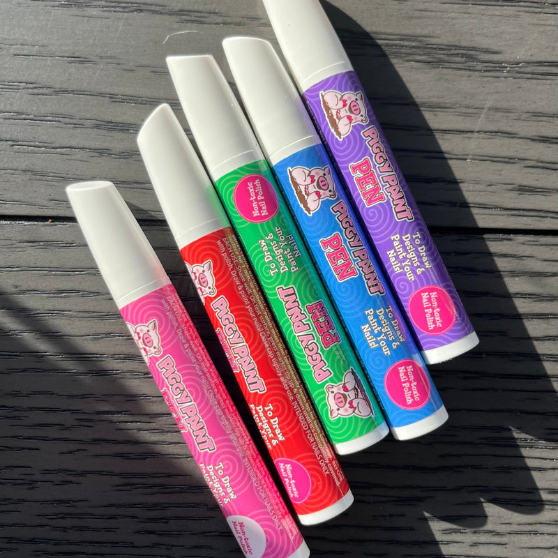Piggy Paint Pen - Kids Non-toxic Nail Polish Pen - Variety of Colors