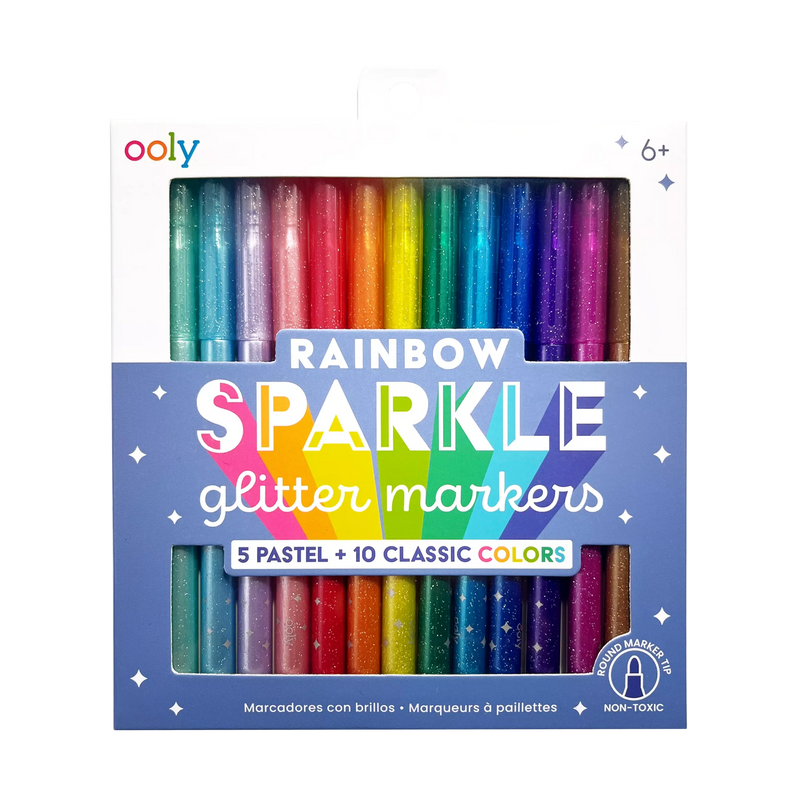 Rainbow Sparkle Glitter Markers