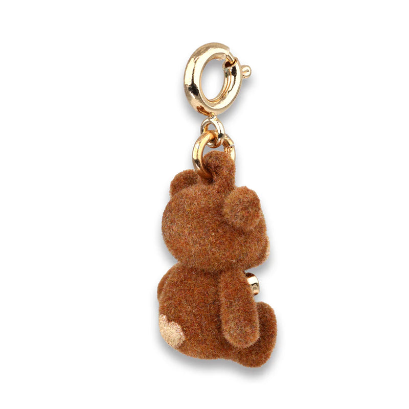 Gold Fuzzy Bear Charm