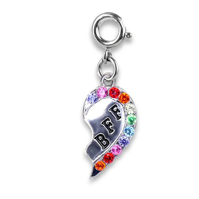 Silver BFF Broken Heart Charm