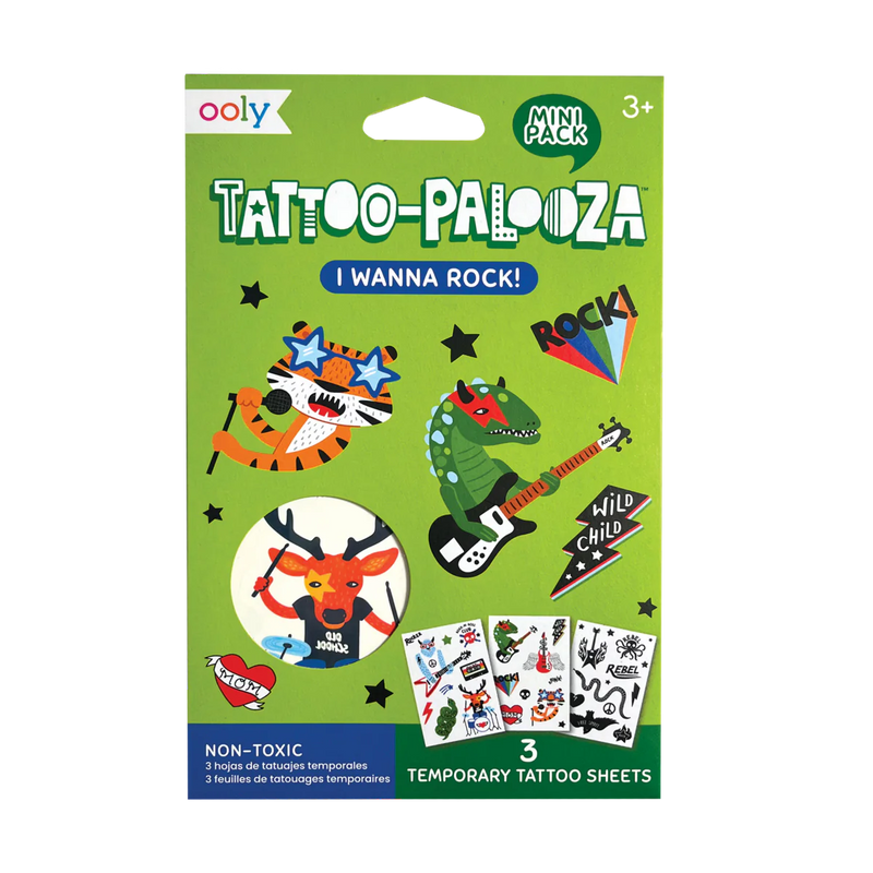 Mini Tattoo-Palooza Temporary Tattoos- I Wanna Rock