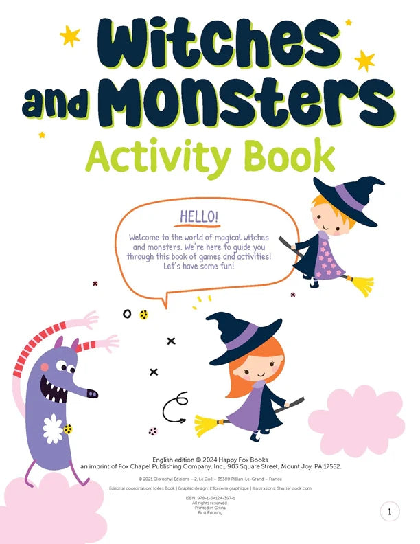 Witches and Monsters Activity Book