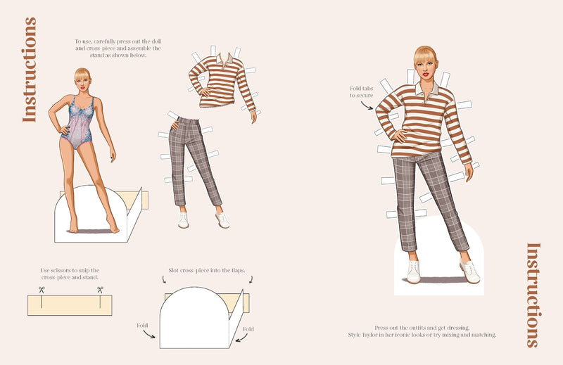 Dress Up Taylor - A Taylor Swift paper doll book featuring her iconic eras