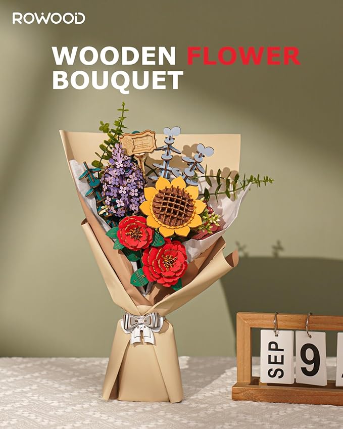 3D Wooden Flower Puzzle Bundle Pack