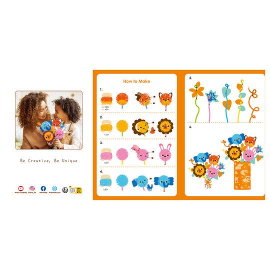 Pom Pom Animal Bouquet